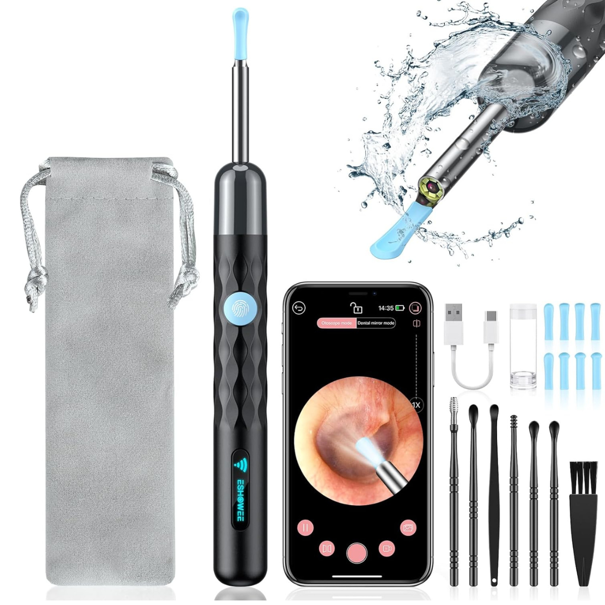 ClearView™ CV1440 Pro Limpiador de Cera de Oído con cámara integrada