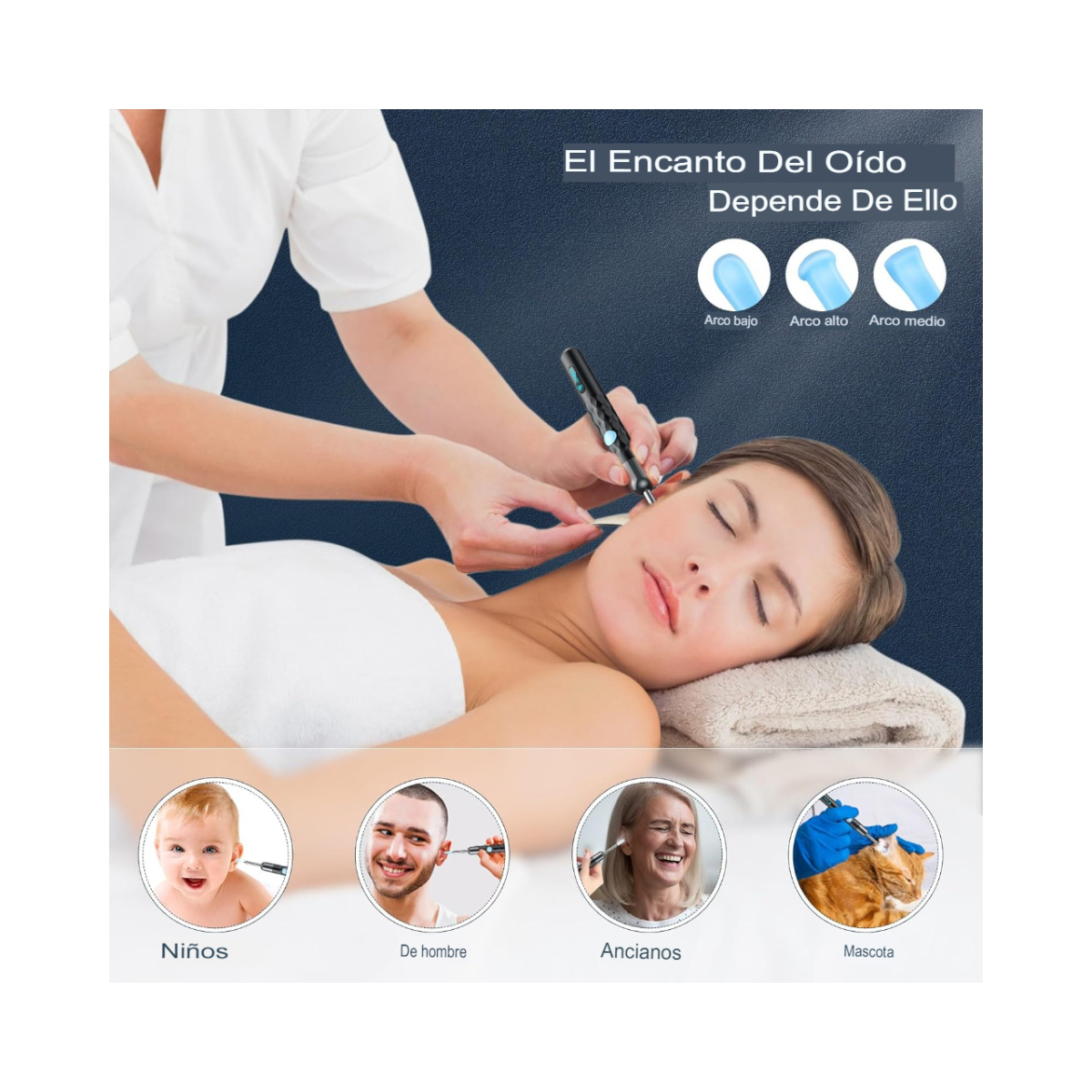 ClearView™ CV1440 Pro Limpiador de Cera de Oído con cámara integrada