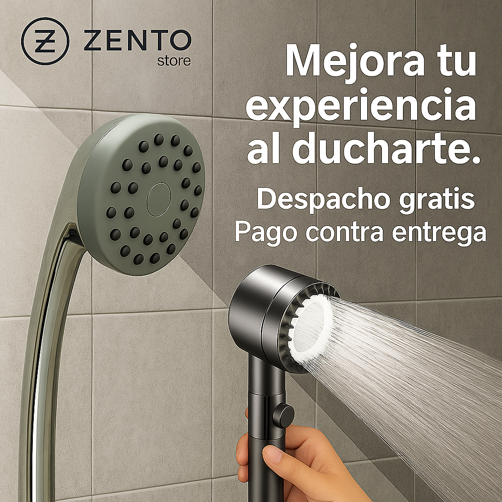 💧 HydroZen™ – Cabezal de Ducha de Alta Presión y Masaje Relax